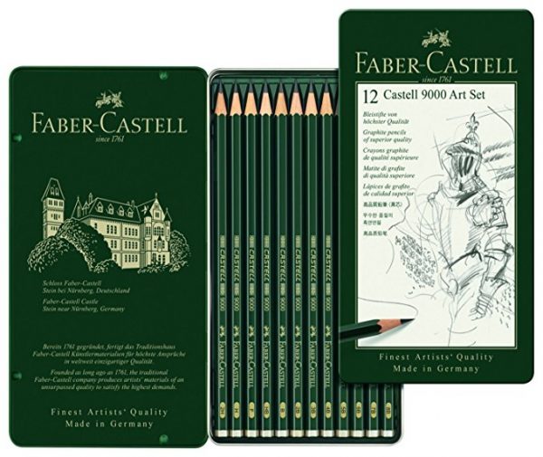 Faber Castell 9000 Art Set of 12 Graphite Pencils - Image 2