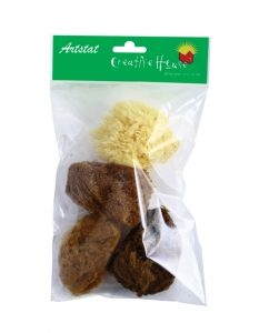 Combination pack- Set of 4 Natural Artists' Sponges