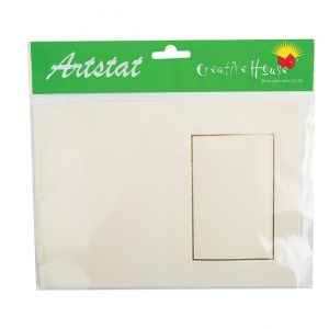 Creative House Blank Greetings Cards with Rectangular Aperture & Envelopes - 5 Pack