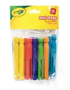 Crayola Coloured Dolls Pegs (12)