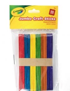 Crayola Coloured Jumbo Craft Sticks (50)