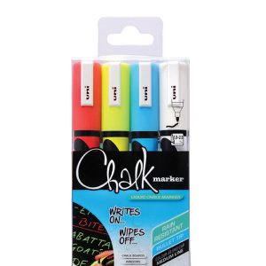 Uni Liquid Chalk 4 Pack Assorted Colours