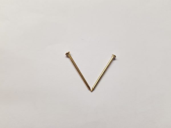 Brass painted picture pins - 10