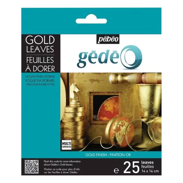 Pebeo Gedeo Gold Finish Leaf 25 Pack