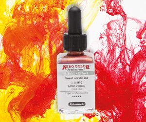 Schmincke Aero Color Acrylic Ink Series 1 Colour Effect