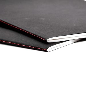 Collins & Davison Black Red Stitched Sketch Book A3