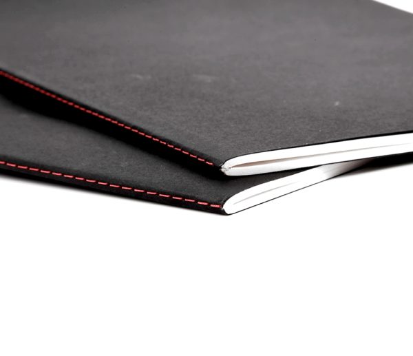 Collins & Davison Black Red Stitched Sketch Book A3