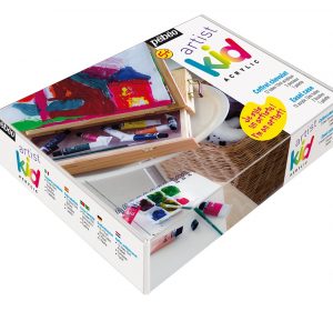 Pebeo Artists Kids Wooden Easel Set