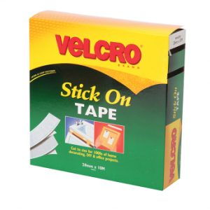 Stick On Tape 20mm X 10m White H & L VELCRO® Brand