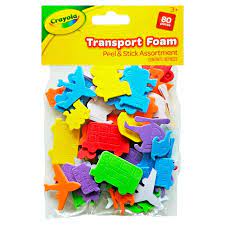 Crayola Peel & Stick Foam Transport Shapes (80)