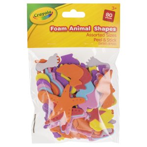 Crayola Peel & Stick Foam Animal Shapes (80)