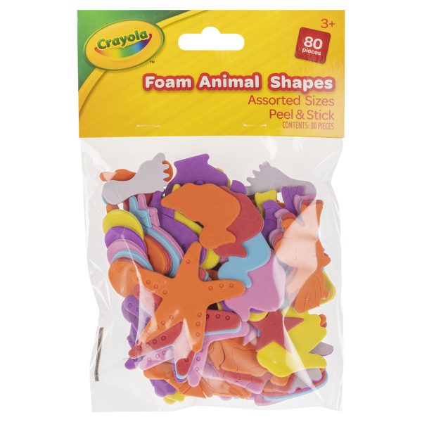 Crayola Peel & Stick Foam Animal Shapes (80)