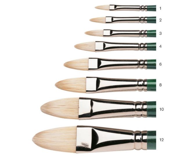 Winsor & Newton Winton Hog Filbert Long Handle Brushes