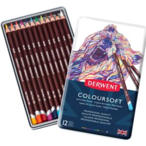 Derwent Coloursoft Pencils Tin of 12