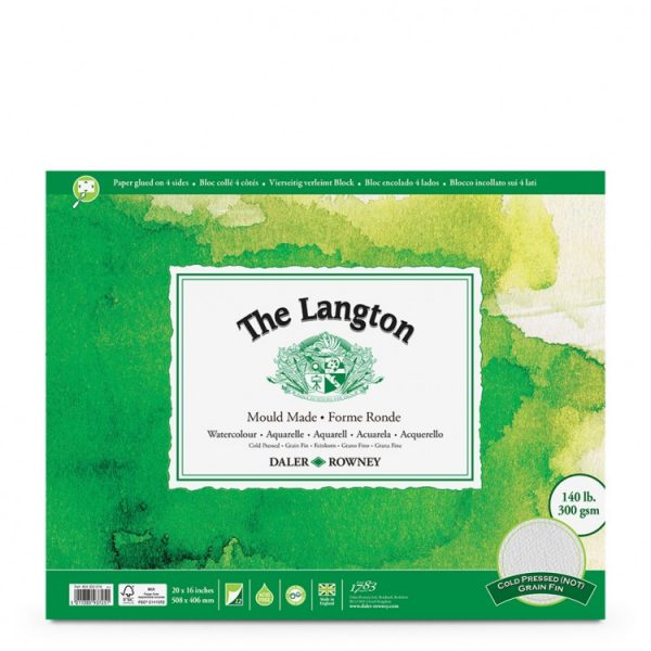 Daler Rowney Langton NOT (Cold Pressed) Grain Fin 20"x16" Pad