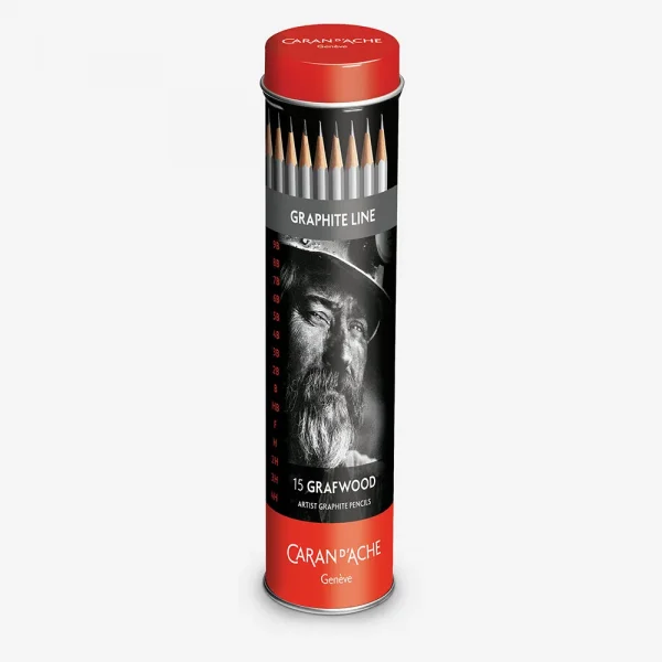 Caran D'Ache Grafwood Pencil Metal Container (15 Pencils)